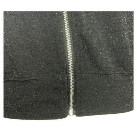 Wild Fable Black Zip Long Sleeves Shimmer Casual Lightweight Sweater Size M - Picture 9 of 13